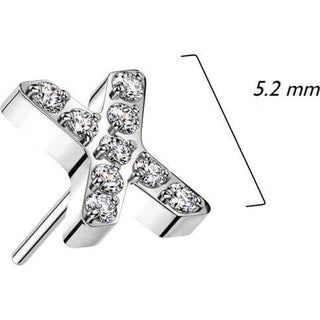 Titanium Top Zirconia Cross Push-In