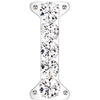Titanium Top top alphabet initial zirconia Push-In