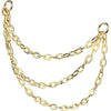Titanium connector triple chain with 2 O-rings