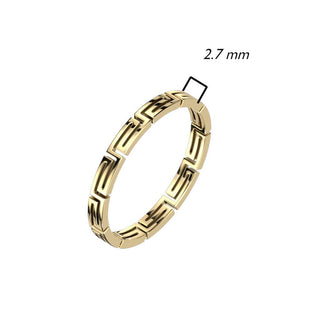 Finger Ring 316L Ring Gold Maze Cut Out