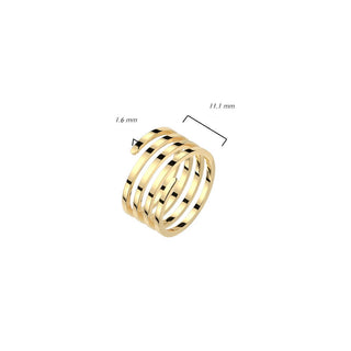 Finger Ring 316L Ring Gold Spiral Coil