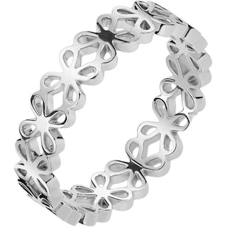 Finger Ring 316L Ring Hollow Flower Eternity