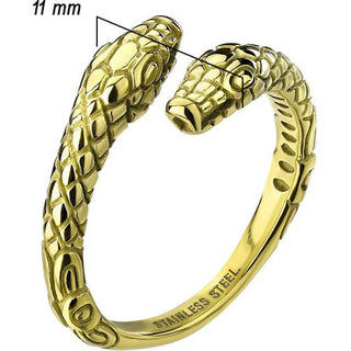Finger Ring 2 headed snake ring