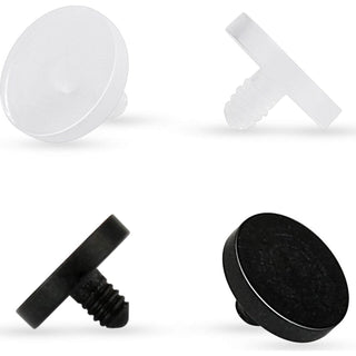 Acrylic Dermal Anchor Retainer Round Flat Internally Threaded
