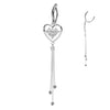Belly Button Piercing heart dangle zirconia Clicker