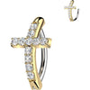 Belly Button Piercing cross zirconia