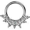 Titanium Ring 7 marquise cut zirconia Segment