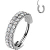Titanium Ring two lines zirconia Segment