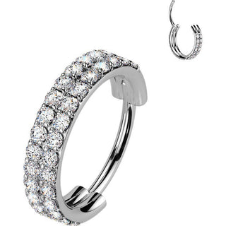 Titanium Ring two lines zirconia Segment