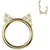 Titanium Ring cat's ears Segment