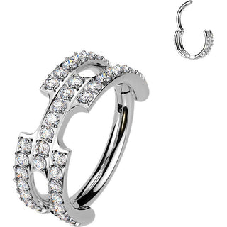 Titanium Ring triple line zirconia Segment