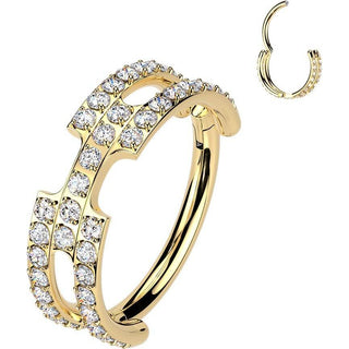 Titanium Ring triple line zirconia Segment