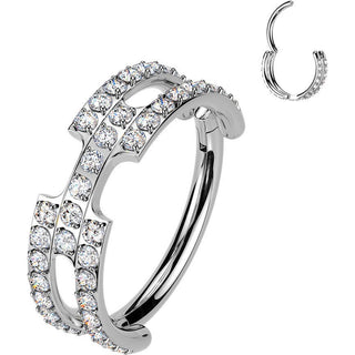 Titanium Ring triple line zirconia Segment