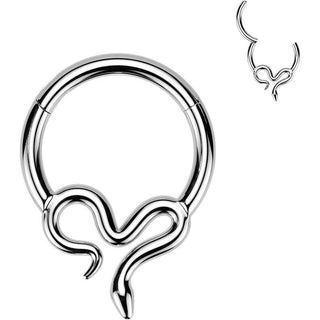 Titanium Ring slithering snake Clicker