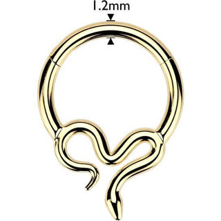 Titanium Ring slithering snake Clicker