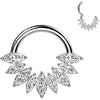 Titanium Ring zirconia marquise cut Clicker
