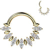 Titanium Ring zirconia marquise cut Clicker