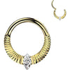 Titanium Ring zirconia cuts marquise cubic zirconia center Clicker