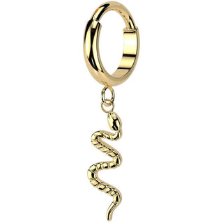 Titane Anneau serpent pendentif Segment