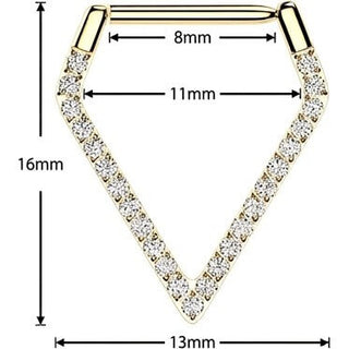 Titanium Ring triangle zirconia Segment