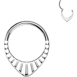 Titanium Ring chevron cut outs Clicker