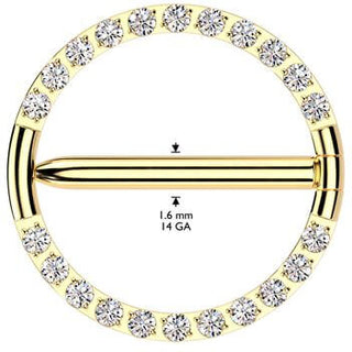 Titanium Nipple Piercing swinging ring Clicker