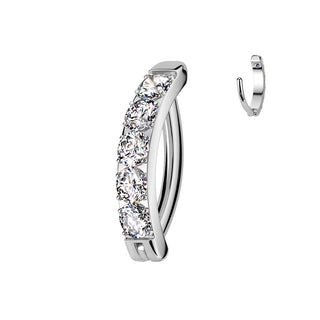 Titane Piercing Nombril zircones