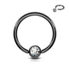 Ring Ball Zirconia Captive Bead