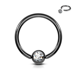 Ring Ball Zirconia Captive Bead