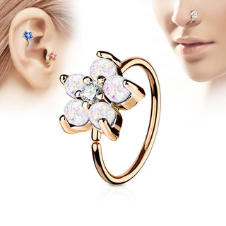 Ring Flower Zirconia Bendable