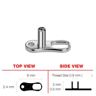Titane Ancre Dermale Ancre Dermal 2 Trous Filetage Interne