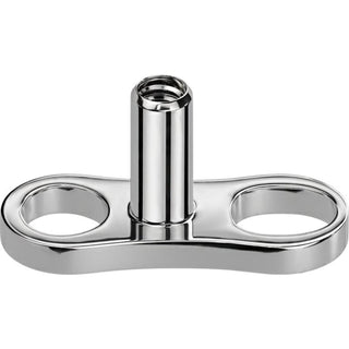 Titanium Dermal Anchor dermal anchor base 2 holes 2mm, 2.5mm and 3mm Rise Internally Threaded