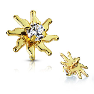 Dermal Anchor top sun zirconia Internally Threaded