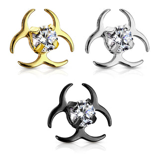 Dermal Anchor Top Biohazard Zirconia Internally Threaded