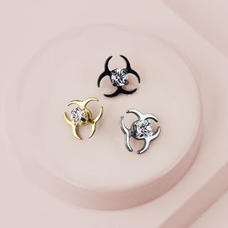 Dermal Anchor Top Biohazard Zirconia Internally Threaded