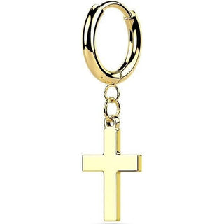 Boucle d'Oreille Pendentif Croix Cliqueur