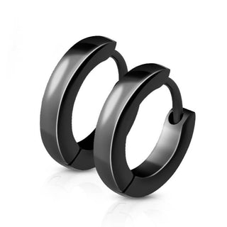 Hoop Earring 316L Huggie Earring Small Plain Dome 1 Pair