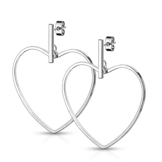 Bouton d'Oreille Pendentif Coeur