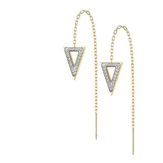 Bouton d'Oreille Pendentif Triangle Zircone