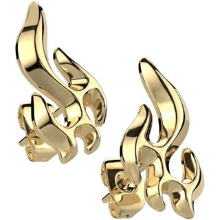 Stud Earring 316L Flame Stud Earrings 1 Pair