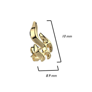 Stud Earring 316L Flame Stud Earrings 1 Pair