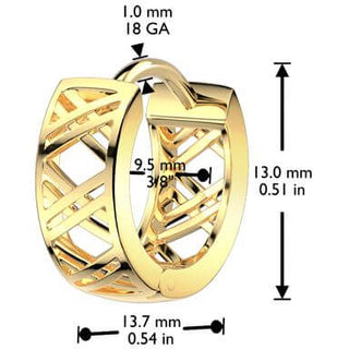 Boucle d'Oreille X boucles d'oreilles larges