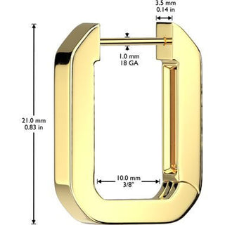 Boucle d'Oreille Rectangle 