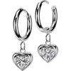 Anneau heart zircone pendentif