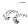 Earring 5 round zirconias