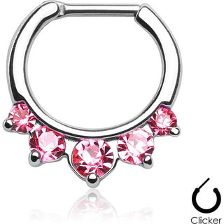 Septum Piercing Clicker 5 Zirconia Clicker