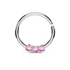 Piercing Ring 3 Zirconia Bendable