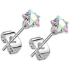 Stud Earring prong setting zirconia