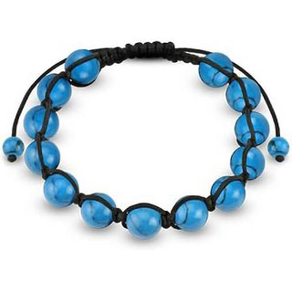 Bracelet Chaîne de Perles Turquoise Pierre Semi-précieuse