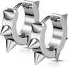 Earring 316L IP Hoop Earring with Spikes 1 Pair Clicker